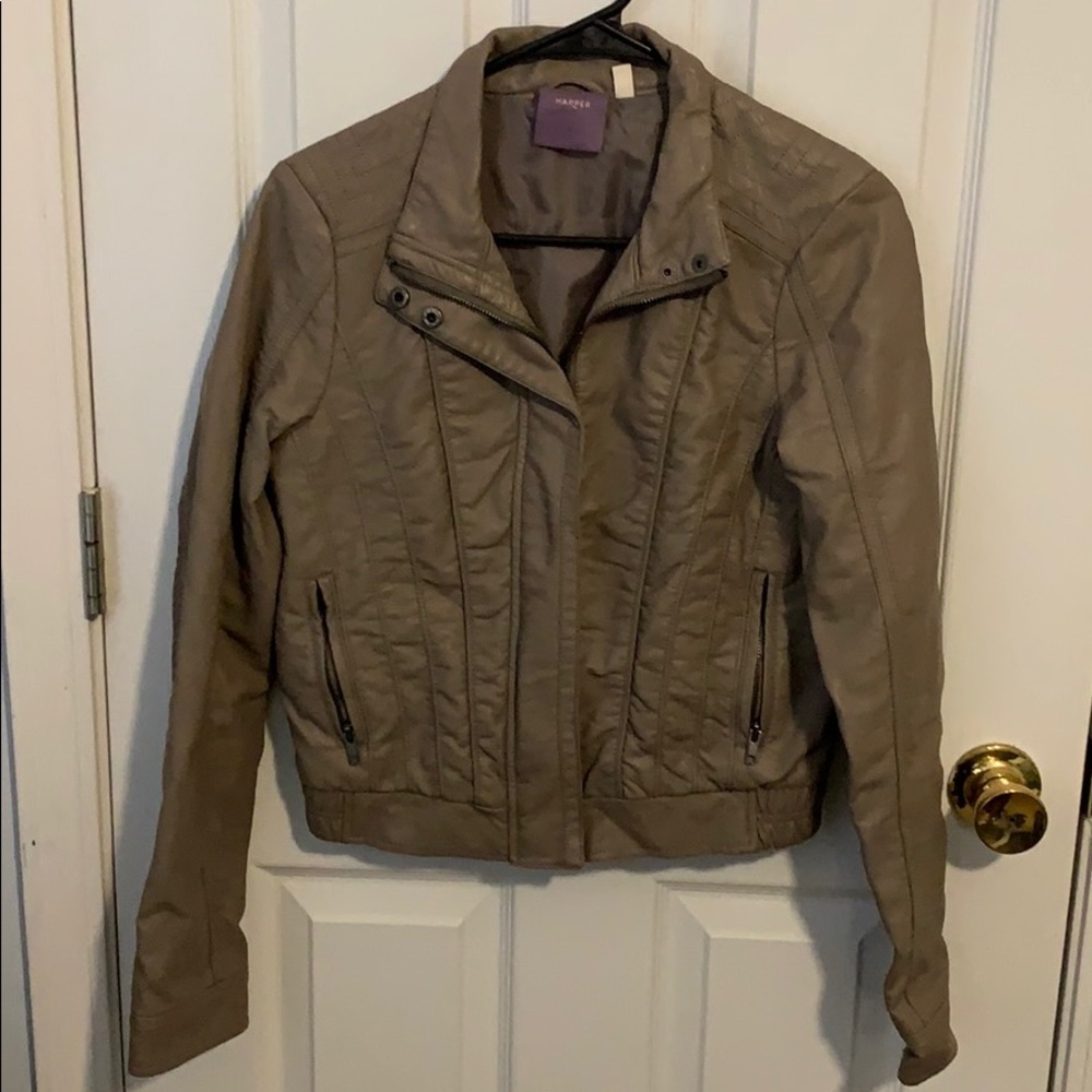 Tan pleather jacket
